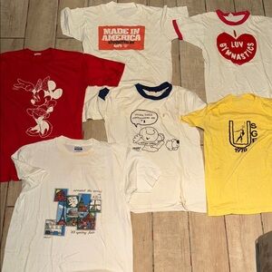 1970s 80s Disney Minnie Mouse single stitch lot X6 m/l